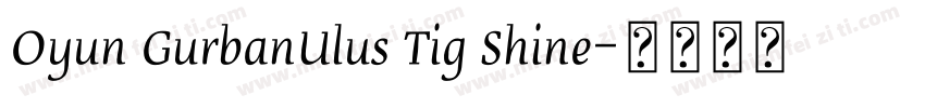 Oyun GurbanUlus Tig Shine字体转换